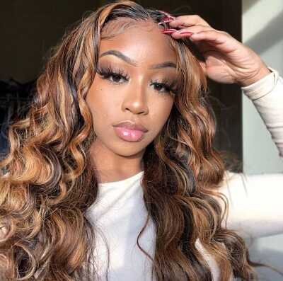 Sugar brown on curly hair