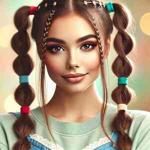 Κοτσίδα με bubble braids