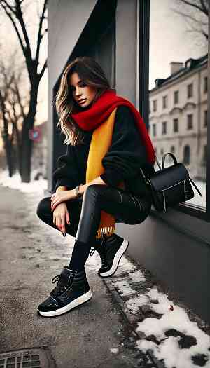 Total Black Look με Αθλητικά Ρούχα