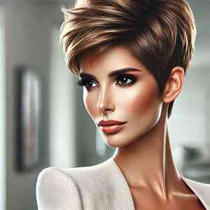 Pixie Cut με Όγκο στην Κορυφή