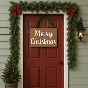 Ξύλινη Πινακίδα “Merry Christmas”