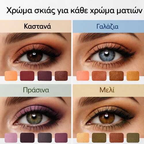 Χρώμα σκιάς για κάθε χρώμα ματιών: Για βλέμμα μαγικό!