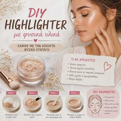 DIY Highlighter με Φυσικά Υλικά – Η Απόλυτα Φυσική Συνταγή